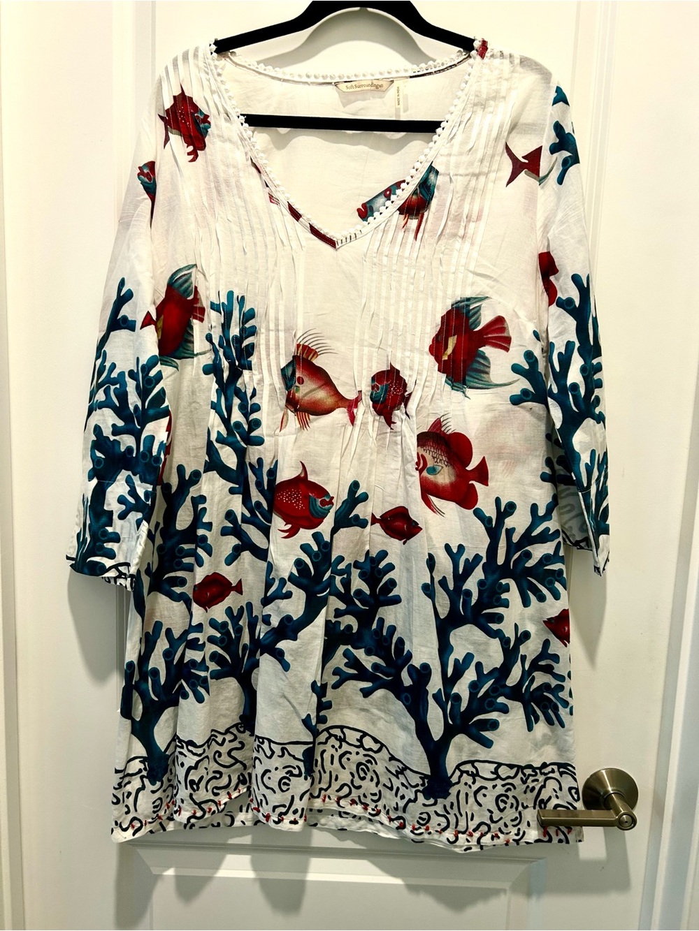 Soft Surroundings Fish Beach Swim Coverup